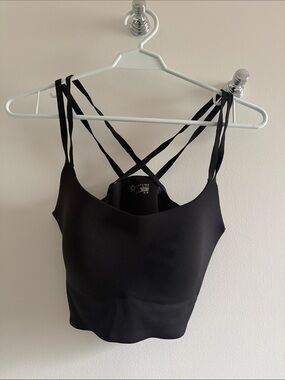 aerie Black Double-Strap Crisscross Sports Bralette